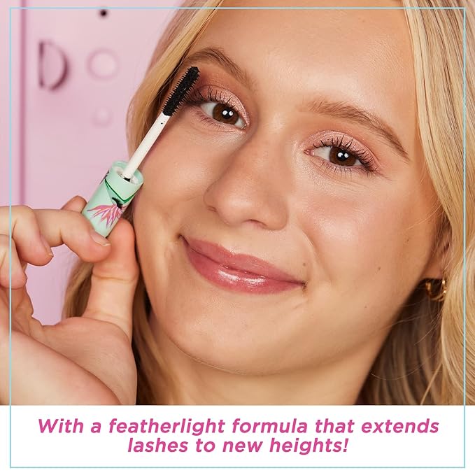 Petite 'n Pretty Feather Stretch Tubing Washable Mascara - Makeup for Kids, Tweens and Teens - Extends lashes, Easy to Apply & Remove - Non Toxic & Made in the USA - As Seen on TikTok