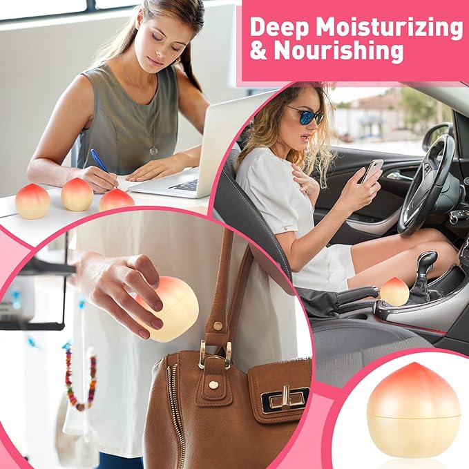 6 Pack Moisturizing Hand Cream Set, Small Gifts for Women, Bulk Hand Lotion for Dry Cracked Hands, Teacher Appreciation Gifts, Bridesmaid Gifts, Bridal Shower Gifts and Birthday Gifts, 1.06 Oz (Peach)