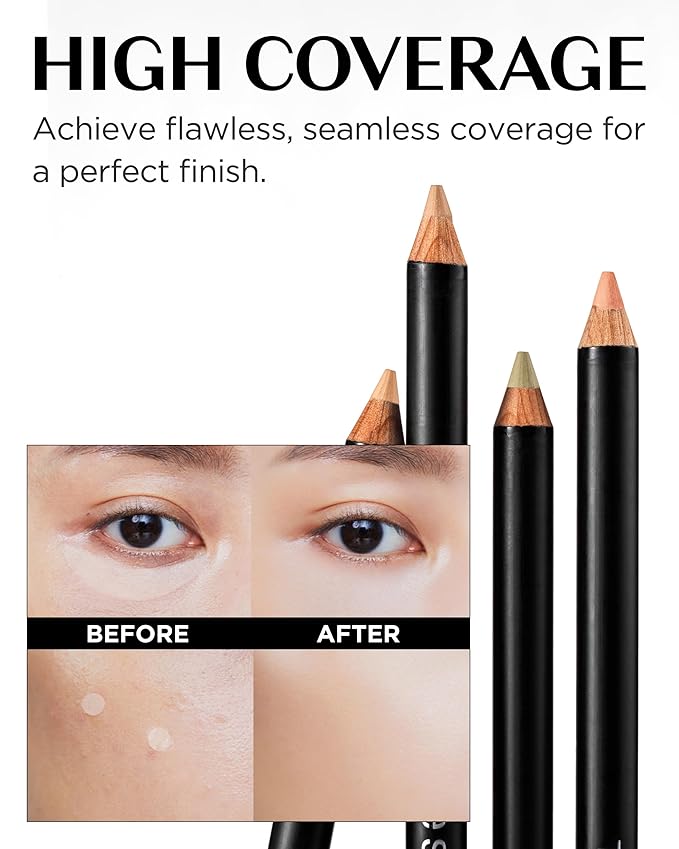 THESAEM Cover Perfection Concealer Pencil with Sharpener, Salmon Beige, Skin Foundation Concealer, 1.4g