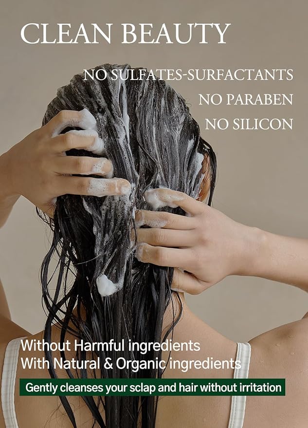 laferme Laminaria Shampoo with Organic Ingredient, Korean Clarifying Shampoo, Hydrating for Dry Hair, Strengthening for Weak Hair, Sulfate & Paraben-Free, for Women & Men, 33.8 FL OZ, White Musk