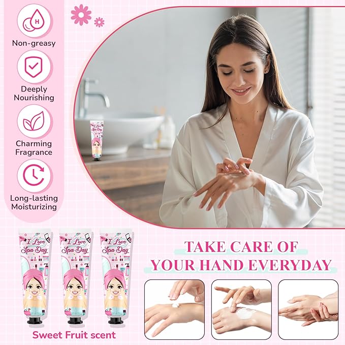 48 Sets Spa Hand Cream Gifts Bulk Baby Shower Hand Cream Travel Size Lotion Bulk Fall Thanksgiving Party Supplies Favors Birthday Wedding for Guest