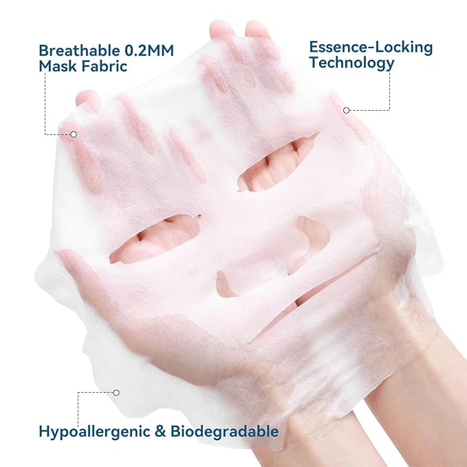 Collagen Face Mask with Hyaluronic Acid, Vitamin E Oil for Skin Care Hydrating, Moisturizing, Brightening & Anti Aging Face Masks Skincare for Oil, Dry, Acne, Sensitive All Skin Types 12PCS