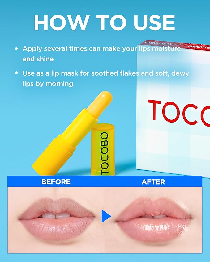 TOCOBO Vitamin Nourishing Lip Balm 19g | Nourishing Moisturizing Vegan lip Balm for Dry Lip & Natural Yellow Color