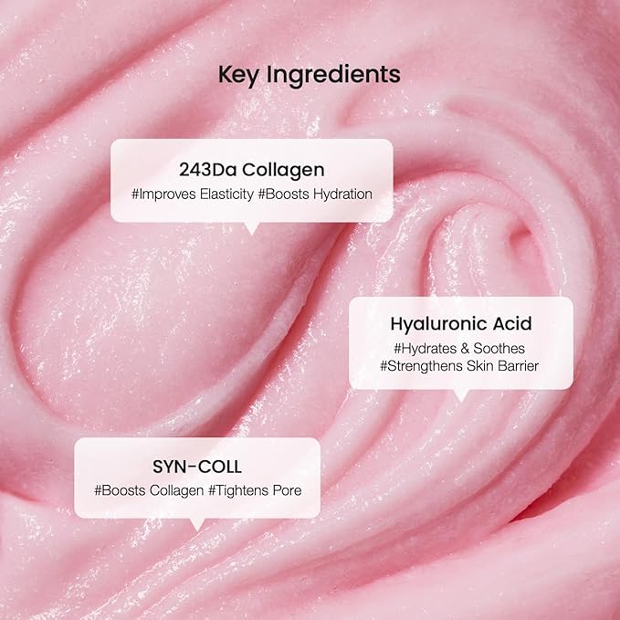 BIODANCE Collagen Mask To Foam Cleanser, Pink Face Wash for Women, 2-in-1 Pore Mask and Hydrating Foaming Facial Cleanser for Sensitive Skin, Oily Skin, Korean Skincareㅣ5.07 fl. oz. (150 ml)