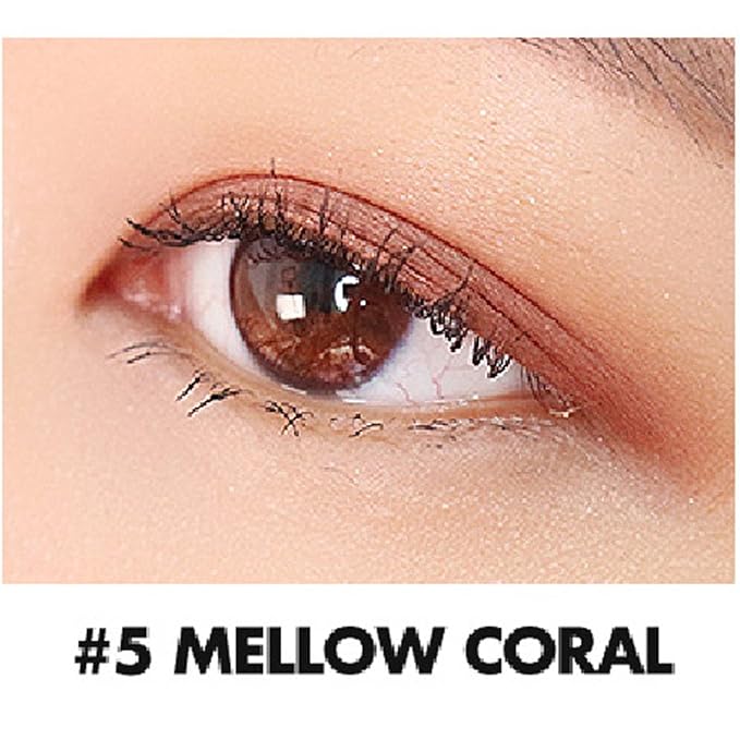 lilybyred Starry Eyes Am9 to Pm9 Gel Eyeliner | Korean Gel Eyeliner, Intense Color Payoff, Creamy Formula, Easy Blending, Built-in Sharpener, Smudge-Proof, Long-Lasting, 0.017 oz. (05 Mellow Coral)