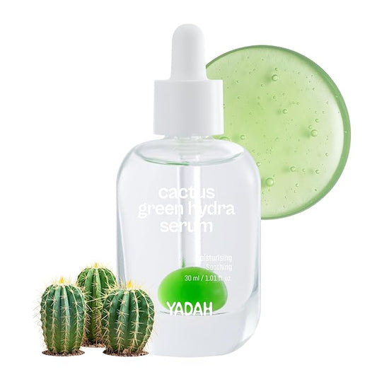 YADAH Cactus Green Hydra Serum (1.01fl oz) - Hydration, Oil-Moisture Balance, Strengthen Skin Barrier. Niacinamide, Adenosine.