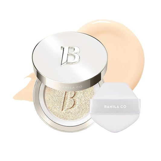 BANILA CO Covericious Ultimate Cover Cushion | Up to 100HR Long-Wear Foundation | 20 Shades for All Skin Tones | Matte & Lightweight Finish | Korean Cushion Foundation (14g / 0.49 oz), 17W FAIR