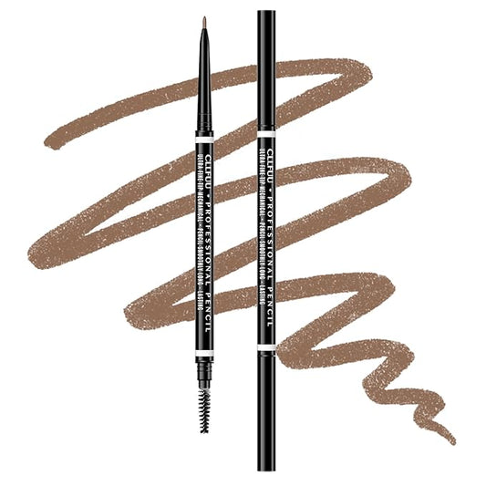 Brow Pencil, 2 Pcs Waterproof Precision Taupe Eyebrow Pencil Defines, Creates Full, Longwearing,Professional,Natural-Looking Micro Eyebrow Pencils for Women, Brow Definer