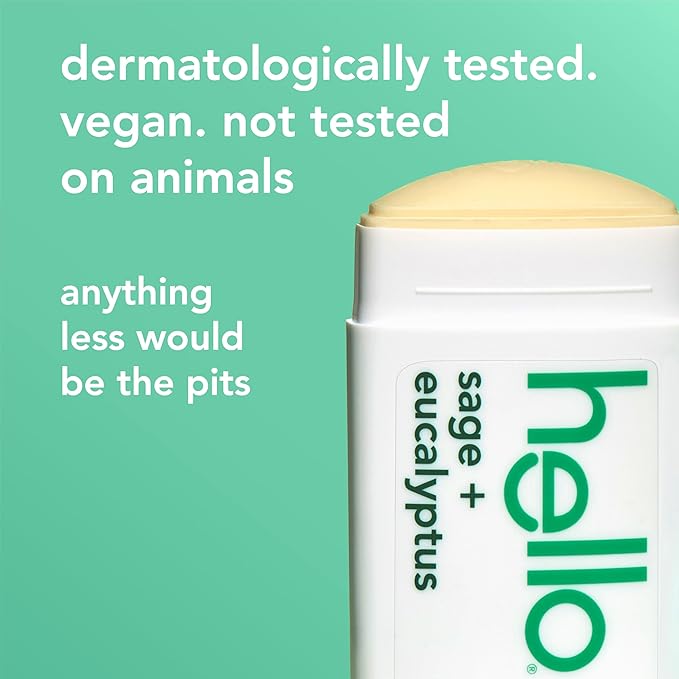 hello Deodorant Variety Pack (Sweet Coconut, Fresh Citrus, White Sage) for Women + Men, Aluminum Free, Baking Soda Free, Parabens Free, 24 Hour Odor Protection, 2.6 Ounce, 3 Pack