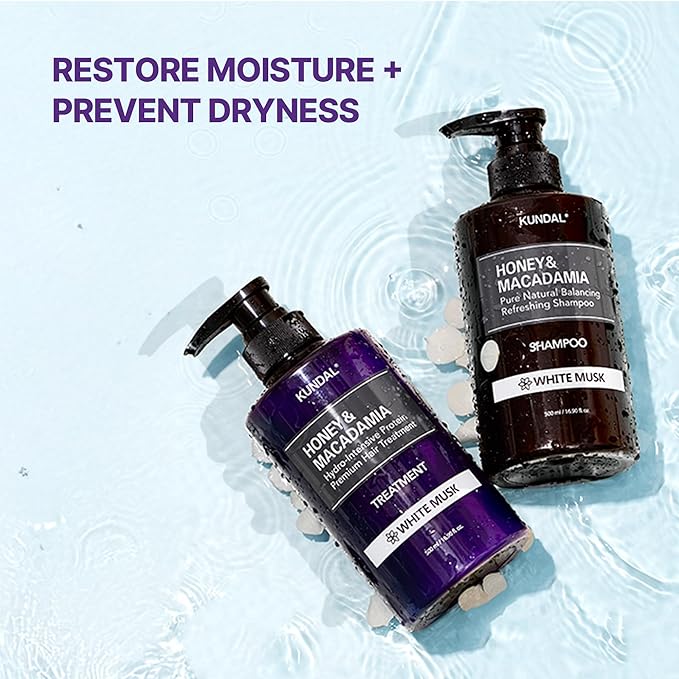 KUNDAL Korean Shampoo and Conditioner Set [Baby Powder] Salon-quality, Long Lasting Scent, Moisturizing, Sulfate-Free, Argan & Macadamia Oil, Korean Hair care, For all hair types, 16.9 fl oz each