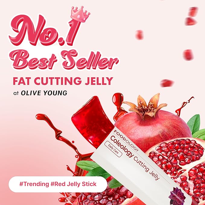 FOODOLOGY Coleology Cutting Jelly (10 Days) - Garcinia Cambogia (HCA) Jelly Sticks. Delicious Pomegranate Flavored. Chia Seeds, Collagen.