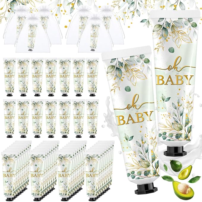48 Sets Sage Greenery Hand Cream Gifts Bulk Baby Shower Hand Cream Travel Size Lotion Bulk Fall Thanksgiving Party Supplies Favors Birthday Wedding for Guest