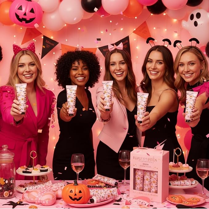 48 Sets Pink Halloween Ghost Boo Hand Cream Gifts Bulk a Little Boo Is Almost Due Baby Shower Travel Size Lotion Bulk Pink Halloween Birthday Party Supplies for Guest