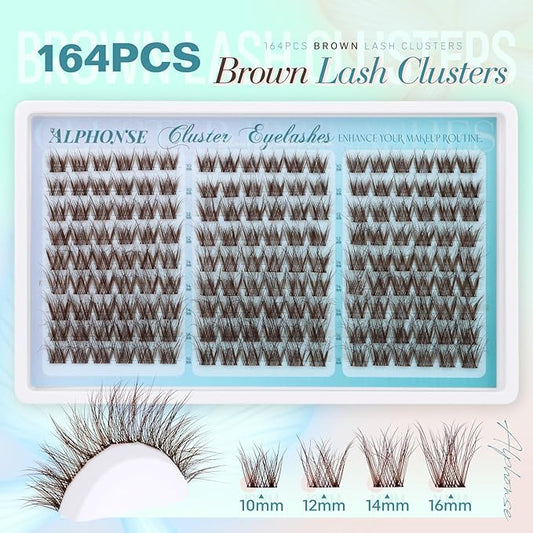 Brown Lash Clusters Wispy Individual Lashes Natural cluster eyelash extensions