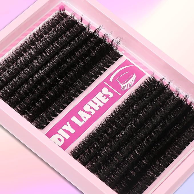 Gmagictobo Lash Clusters Kit Wispy Lash Clusters Thick Volume Lashes Clusters Thin Band 280Pcs Cluster Eyelash Extensions Lash Glue and Lash Tweezers
