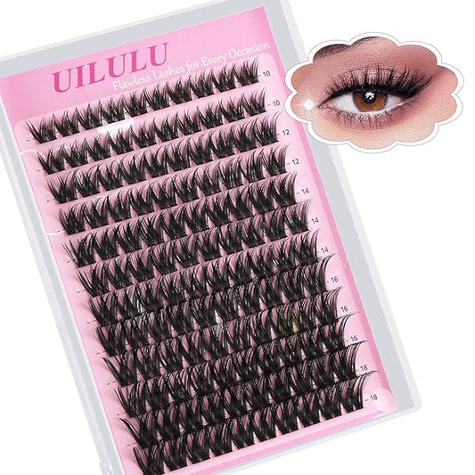 Lash Clusters 10-18mm Mix D Curl Eye Lashes Wispy Lash Clusters False Eyelash Clusters DIY Eyelash Extensions Individual Cluster Lashes (U13 Lashes Only)