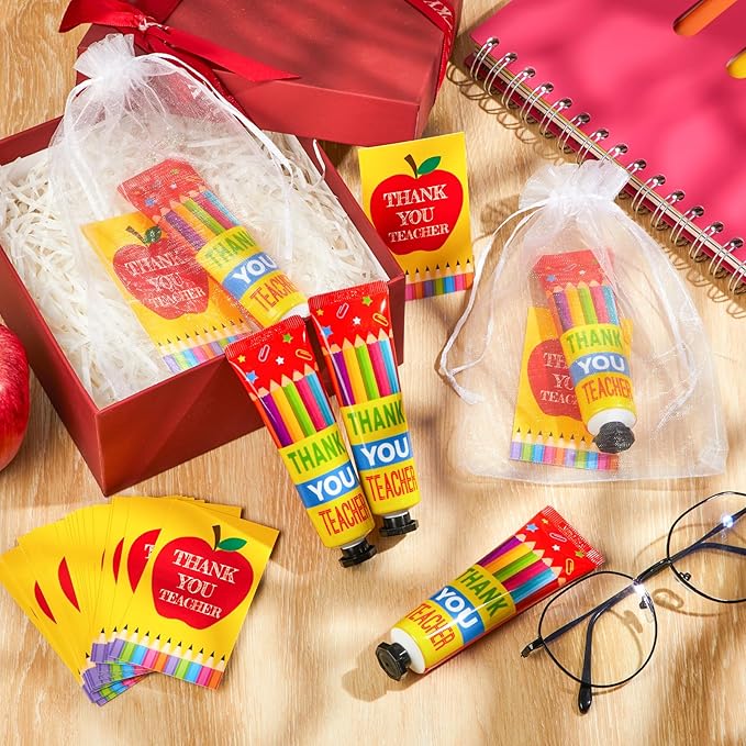 48 Sets Baby Shower Hand Cream Bulk Teacher Gifts Baby Shower Favors Bridal Thank You Hand Cream for Guests Travel Size Lotion with Organza Bags