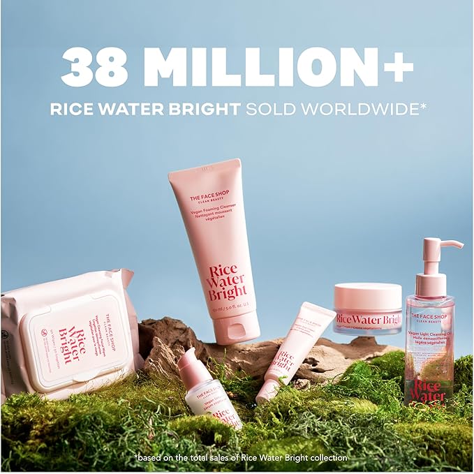 The Face Shop Rice Water Bright Enzyme Powder Wash, Gentle Exfoliating Cleanser with AHAs, Radiant skin, Rice Polish for Face, Korean Skin Care 55g / 1.94 oz