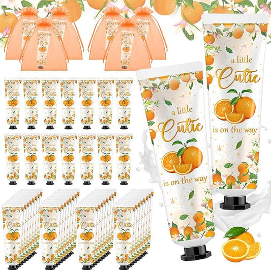 48 Sets a Little Cutie Is on The Way Hand Cream Gifts Bulk Baby Shower Hand Cream Travel Size Lotion Bulk Fall Thanksgiving Party Supplies Favors Birthday Wedding for Guest