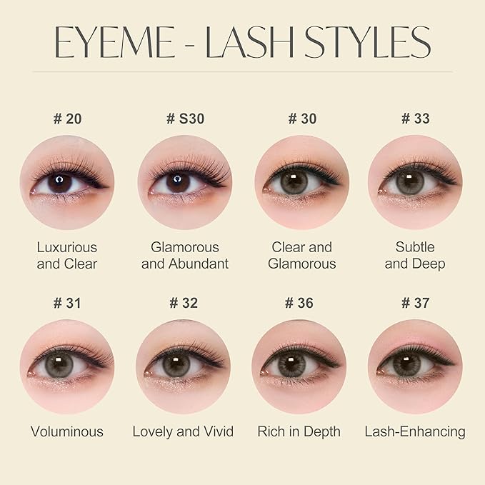 EYEME Eyelash NO.36 – 5 Set Pack, Lightweight False Eyelashes for a Natural Cat Eye Look, Wispy Lashes for Beginners, Long-Lasting & Comfortable, K-Beauty