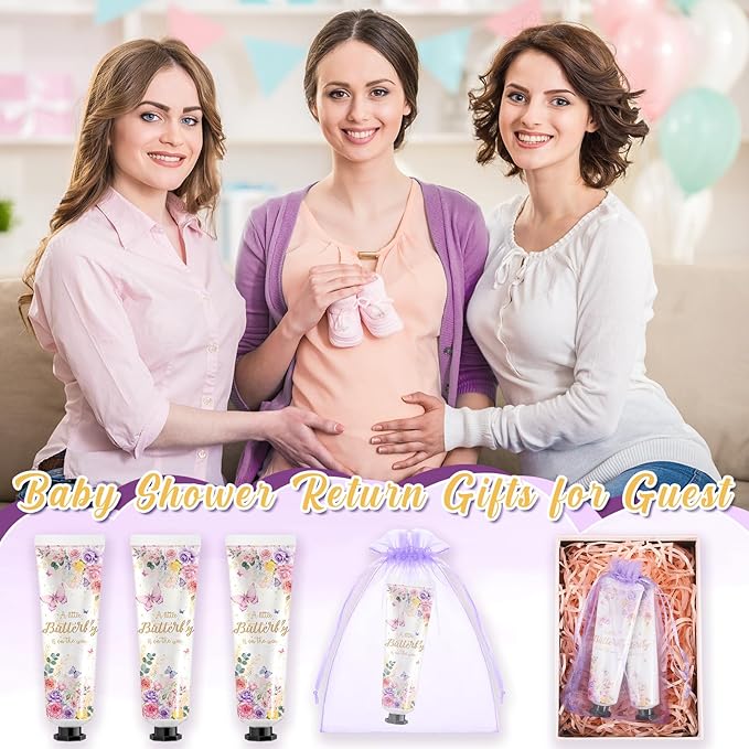 48 Sets a Butterfly Is on The Way Hand Cream Gifts Bulk Baby Shower Hand Cream Travel Size Lotion Bulk Fall Thanksgiving Party Supplies Favors Birthday Wedding for Guest