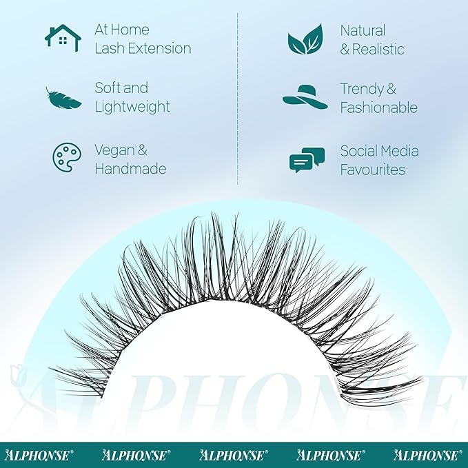 Wispy Lash Clusters Natural Look Cluster Lashes 10-16mm C-curve Lash Extension Anime Cluster Eyelash Extensions 162pcs Spiky Eyelash Clusters Pestañas by ALPHONSE