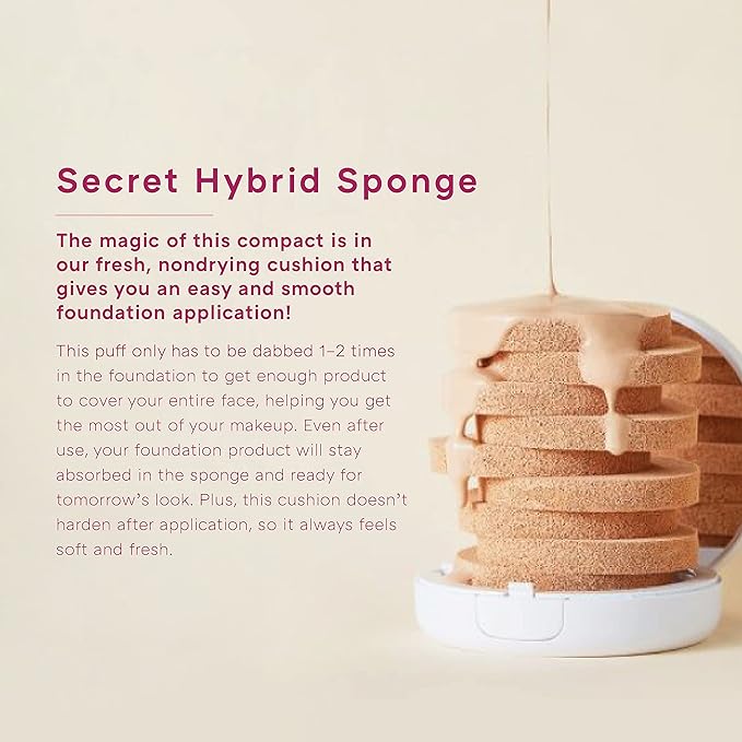 MISSHA Magic Cushion Foundation No.27 Honey beige for medium/tan skin - Flawless Coverage, Dewy Finish, Easy Application for All Skin Types