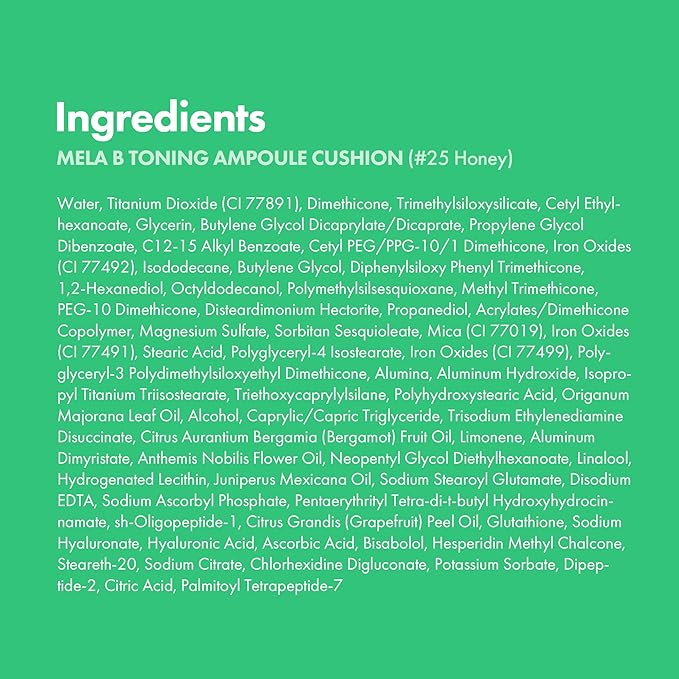 Easydew Mela B Toning Ampoule Cushion - 2-in-1 Korean Skin Care & Face Beauty Makeup - Age-Defying Full Coverage Cushion Foundation with Niacinamide & Hyaluron-Vital C 0.45 oz (#25 Honey)