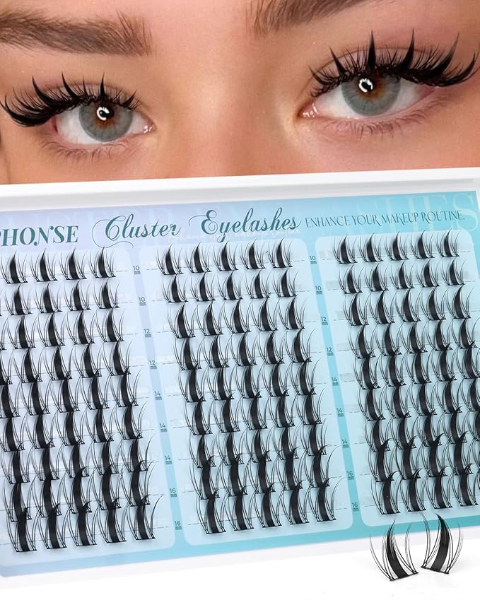 Anime Lash Clusters Fairy Manga Lashes Clusters 10-16mm Mixed Spiky Cluster Eyelash Extensions 135pcs Wispy Individual Lashes by ALPHONSE