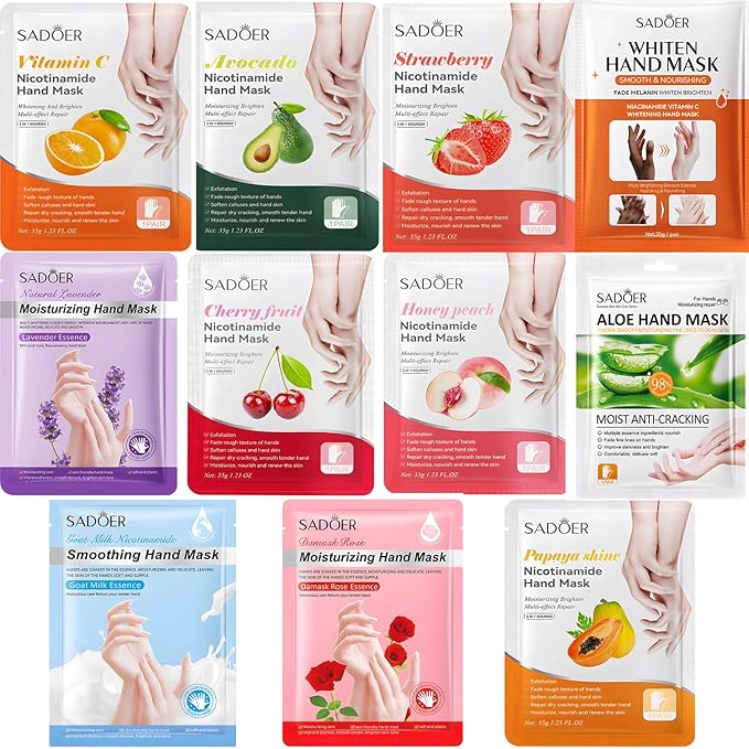 Hand Cream Moisturizing Mask, Hand Masks Moisturizing Glove for Dry Hands, Hydrating and Regenerates Dead Skin, Hand Care Moisture Gloves for Dry Hands, Safe for All Skin Types (11 pack)