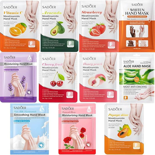 Hand Cream Moisturizing Mask, Hand Masks Moisturizing Glove for Dry Hands, Hydrating and Regenerates Dead Skin, Hand Care Moisture Gloves for Dry Hands, Safe for All Skin Types (11 pack)