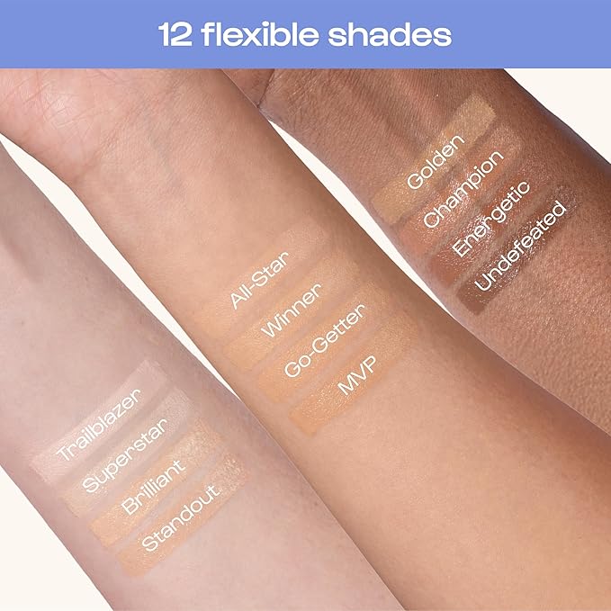 Alleyoop Game Face Makeup Concealer - Lightweight, Buildable Under Eye Concealer for Dark Circles, Hydrating Cream Formula for Women with Aloe Stem Cell - Smooth, Crease-Proof Makeup, Standout