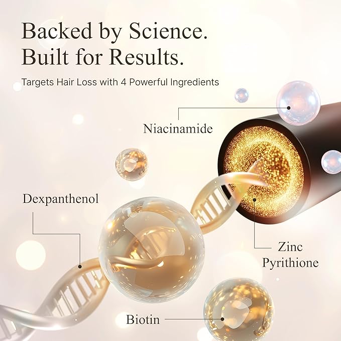 TS Gold Plus Shampoo | Hair Loss Shampoo with Biotin, Gold Extract & Niacinamide | Scalp Circulation & Volume Care | Sulfate-Free Korean Hair Care for Thinning Hair (17.6 Fl Oz / 500mL)