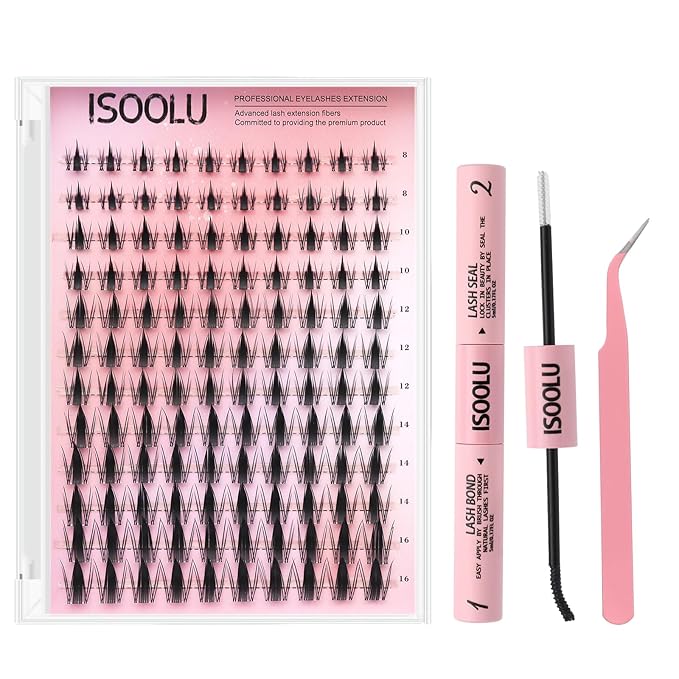 Fairy Lash Clusters Manga Individual Lashes C Curl Wispy Eyelash Clusters WideSpan Eyelash Extension Kit with Lash Bond and Seal Wet-Look Spiky Cluster Lashes (Fairy Kit)