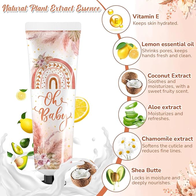 48 Sets Boho Hand Cream Gifts Bulk Baby Shower Hand Cream Travel Size Lotion Bulk Fall Thanksgiving Party Supplies Favors Birthday Wedding for Guest