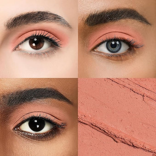 Cream Waterproof Hypoallergenic Eyeshadow Stick, long wear Metallic Glitter Matte Eye Shadow Pencil With Makeup Brush, Eye Brightener, 39 Matte Ruby Red