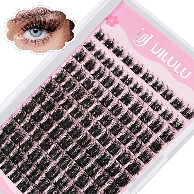 Lash Clusters kit 10-18mm DIY Lash Extension Kit 120 D Curl Lash Clusters 0.07D Wispy Individual Lashes Clusters False Eyelashes Eye Lash Extension Lash Kits Extensions Kit U05 Kit