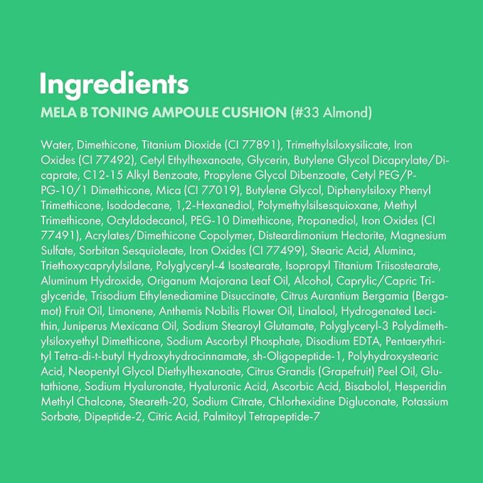 Easydew Mela B Toning Ampoule Cushion - 2-in-1 Korean Skin Care & Face Beauty Makeup - Age-Defying Full Coverage Cushion Foundation with Niacinamide & Hyaluron-Vital C 0.45 oz (#33 Almond)