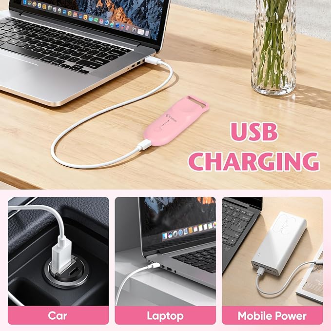 Heated Eyelash Curler - 10s Heat, 3s Curl, Mini Burn-Proof Design with Heat Sensitive Silicone Pad, 24H Hold to Style Natural Eyelashes Dual-Temp Control & Type-C Recharge