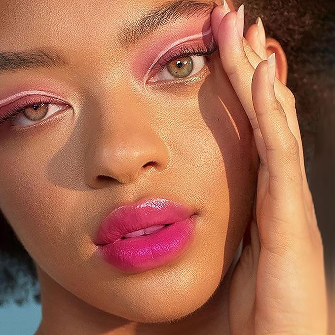 3Pc Hydrate Lipstick for Women Berry Hot Pink Pink Moisture Lipstick Lip Gloss Sheer-Medium Coverage Long Lasting Lipsticks for Dry Lips, DM65/89/96