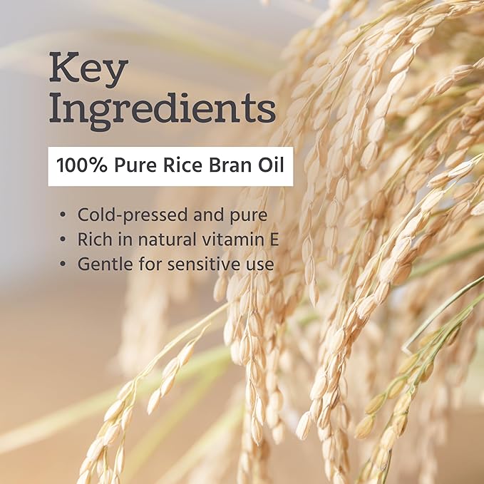 Well's Oil Rice Bran Oil | 100% Pure Natural Carrier Oil | Refined, Cold Pressed | For Body, Skin & Hair (8 fl oz / 237 ml) (Pack of 2)