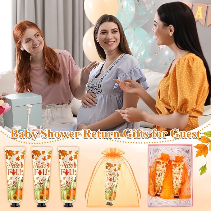 48 Sets Hello Fall Hand Cream Gifts Bulk Baby Shower Hand Cream Travel Size Lotion Bulk Fall Thanksgiving Party Supplies Favors Birthday Wedding for Guest