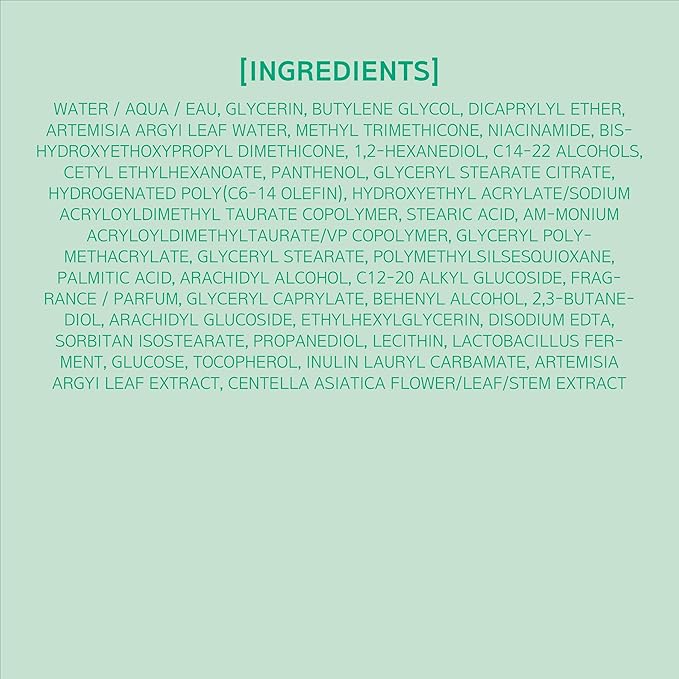 Hanyul Artemisia Soothing Gel Cream Moisturizer with Centella Asiatica and Niacinamide | Calming, Cooling, Hydrating, Vegan, Non-Comedogenic, Suitable for Sensitive & Acne-Prone Skin, 1.86 fl. oz.