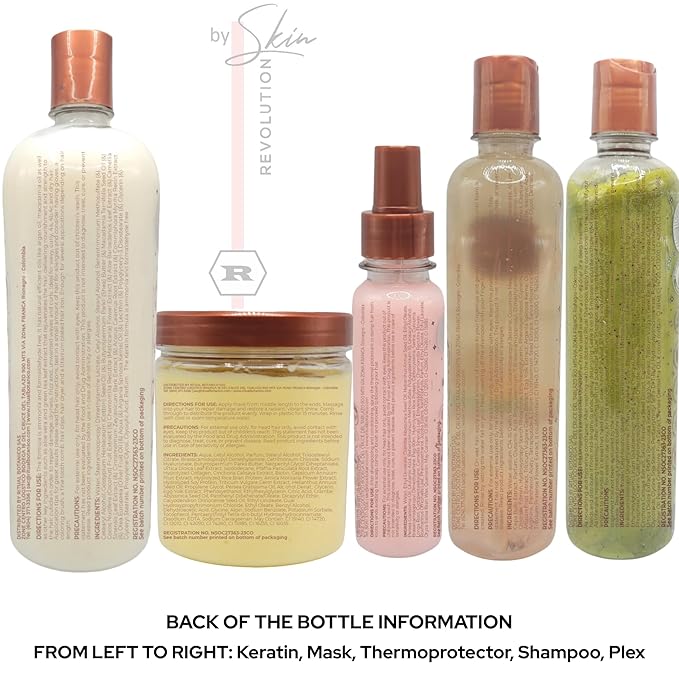 Aftercare for Ritual Botánico Keratina Orgánica | Treatment to Straighten, Repair and Relax Hair | All Natural, Organic & Vegan Ingredients | Product of Colombia | 6 Piece Kit