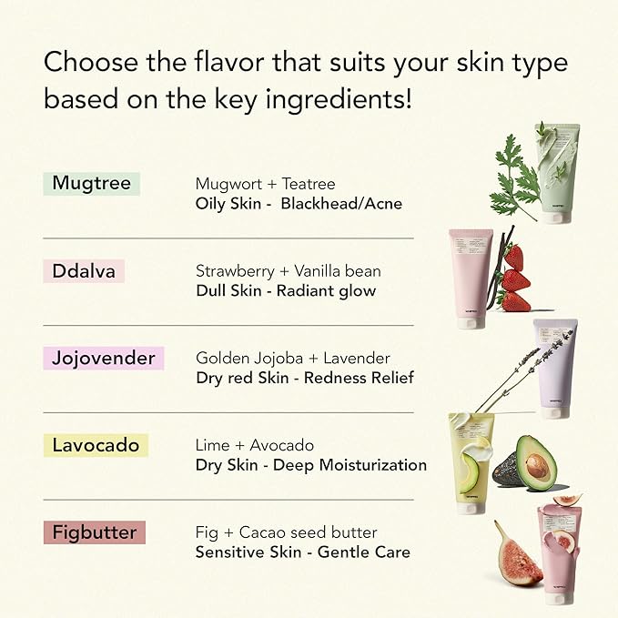 Whipped Korean Skincare Face Wash, Deep Cleansing Vegan Facial Cleanser for Oily Skin and Pore Care with Niacinamide, Hyaluronic Acid, Ceramide, Mugwort & Teatree, Doubles as a Face Mask, 4.5 oz