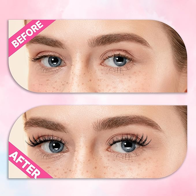 Gmagictobo Cluster Eyelash Extensions Wispy Lash Clusters Kit Volume Lash Extension Kit 168Pcs 8-16mm Individual Lashes Fairy Natural Lash Clusters Manga Lash Cluster Glue Lash Tweezers