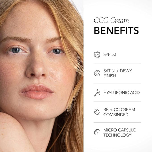 CLE Cosmetics CCC Cream (Neutral Fair 101 / SPF 50) - Color Correcting With Sunscreen - Lightweight, Hydrating Foundation - BB & CC Hybrid - Light to Medium Coverage - 1 fl oz