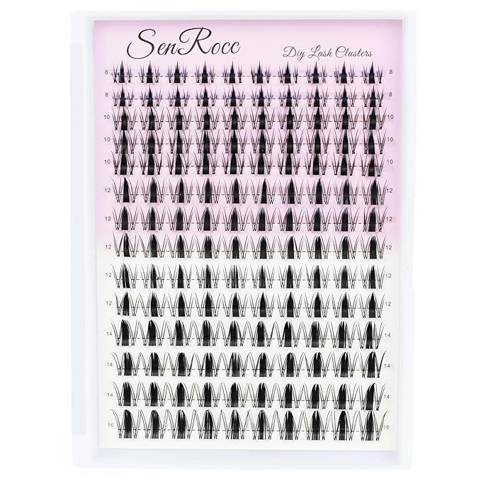 Lash Clusters Fairy Lash Clusters Manga Eyelash Clusters 140pcs Cluster Eyelash Extensions D Curl Individual Lashes 8-16mm Mix Length (QF-0.07D-8-16)
