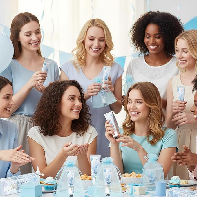 48 Sets Blue Elephant Hand Cream Gifts Bulk Baby Shower Hand Cream Travel Size Lotion Bulk Fall Thanksgiving Party Supplies Favors Birthday Wedding for Guest