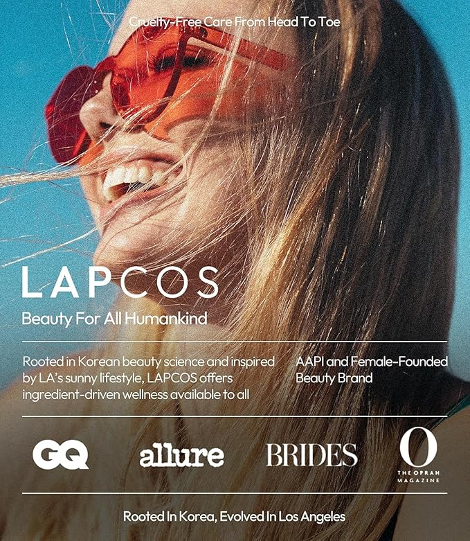 LAPCOS Collagen Sheet Mask, Firming Daily Face Mask with Collagen Peptides for Anti-Aging, Helps to Minimize Wrinkles, Restores Skin Elasticity & Firmness, Hydrating, Korean Beauty, 10-Pack